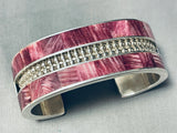 6-1/2 Wrist Best Native American Navajo Spiny Oyster Purple Sterling Silver Bracelet Cuff-Nativo Arts