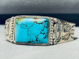 Mike Calladitto Vintage Native American Navajo Turquoise Sterling Silver Bracelet-Nativo Arts