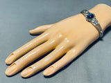 Beautiful Vintage Native American Navajo Paua Shell Sterling Silver Bracelet-Nativo Arts