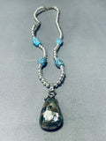 Native American Important Vintage Francisco Gomez Turquoise Sterling Silver Necklace-Nativo Arts