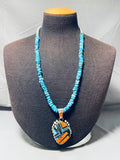 Ray Jack Vintage Native American Navajo Turquoise Spiny Oyster Sterling Silver Necklace-Nativo Arts