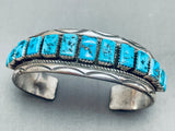 Important Vintage Native American Navajo Tom Tso Turquoise Sterling Silver Bracelet-Nativo Arts