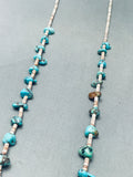 Authentic Vintage Navajo Turquoise Nugget Heishi Necklace Old-Nativo Arts