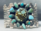Robert Yellowhorse Magnificent 104 Grams Turquoise Sterling Silver Bracelet-Nativo Arts