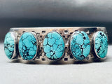 Huge Spiderweb Turquoise Vintage Native American Navajo Sterling Silver Bracelet-Nativo Arts