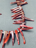 Long Shell Tooth Vintage Native American Navajo Heishi Necklace-Nativo Arts