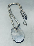 Ken Lassa Opulent Vintage Native American Navajo Gilbert Turquoise Sterling Silver Necklace Old-Nativo Arts