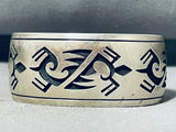 Important Vintage Native American Hopi Sterling Silver Turtles Steven Pooyuoma Bracelet-Nativo Arts