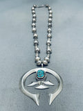 Best Vintage Native American Navajo Spiderweb Turquoise Sterling Silver Necklace-Nativo Arts