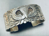 Us Army Vintage Native American Navajo Sterling Silver Hand Tooled Bracelet-Nativo Arts