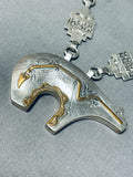 The Best Vintage Native American Navajo Bear Sterling Silver Concho Necklace-Nativo Arts