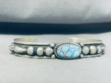 Important Vintage Native American Navajo Golden Hills Turquoise Sterling Silver Bracelet-Nativo Arts