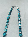 Balls Of Turquoise Vintage Native American Navajo Turquoise Sterling Silver Necklace-Nativo Arts