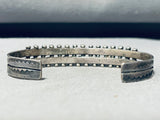 Early 1900's Vintage Native American Zuni Turquoise Sterling Silver Bracelet-Nativo Arts