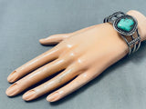 Stunning Vintage Native American Navajo Royston Turquoise Sterling Silver Bracelet