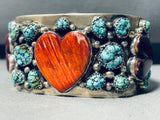 I Heart Jewelry! Vintage Native American Navajo Turquoise Sterling Silver Shell Bracelet Cuff-Nativo Arts