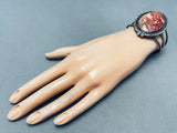 Hypnotic Agate Vintage Native American Navajo Colossal Sterling Silver Bracelet-Nativo Arts
