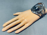 Misty Mountain Vintage Native American Navajo Petrified Wood Sterling Silver Bracleet-Nativo Arts