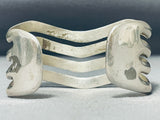Phenomenal Vintage Native American Navajo Sterling Silver 4 Rail Wave Bracelet-Nativo Arts