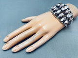 One Of The Best Ever Vintage Native American Navajo Wildhorse Agate Sterling Silver Bracelet-Nativo Arts