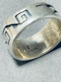 Tremendous Vintage Native American Hopi Sterling Silver Band Ring-Nativo Arts