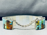 The Most Detailed Pueblo Turquoise Sterling Silver Braqcelet-Nativo Arts