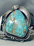 Indian Mountain Turquoise!! Rare Vintage Native American Navajo Sterling Silver Bracelet-Nativo Arts
