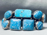 One Of The Best Vintage Southwest Sterling Silver Denim Lapis Bracelet Cuff-Nativo Arts