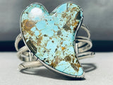 Most Unique Heart Turquoise Native American Navajo Sterling Silver Bracelet-Nativo Arts