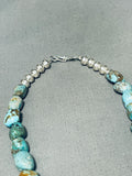 Inlay Bear Native American Navajo Turquoise Sterling Silver Bear Necklace-Nativo Arts