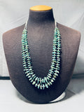 Native American Authentic Vintage Santo Domingo Royston Turquoise Sterling Silver Necklace-Nativo Arts