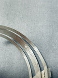 Rare Turquoise Mine Native American Navajo #8 Sterling Silver Bracelet Cuff-Nativo Arts