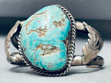 Rare Ithaca Peak Turquoise Vintage Native American Navajo Sterling Silver Bracelet-Nativo Arts