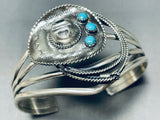 Cowboy Up Native American Navajo Sterling Silver Turquoise Lasso Bracelet Cuff-Nativo Arts