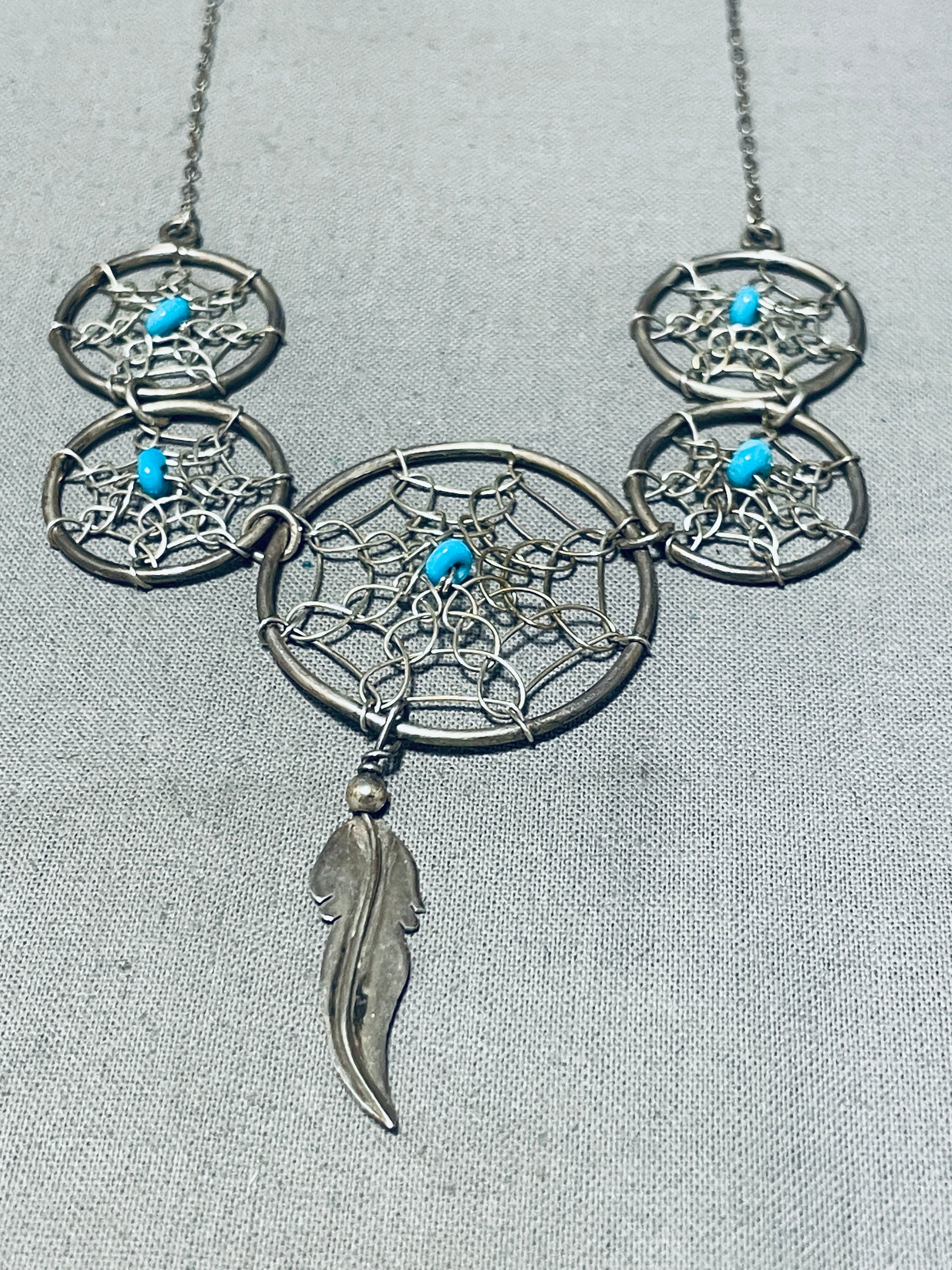 Vintage outlet southwest sterling dreamcatcher necklace