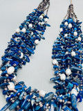 349 Grams Vintage Native American Navajo Rye Whitegoat Lapis Heishi Necklace-Nativo Arts