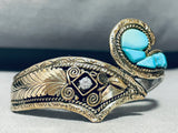 Elevated Workmanship Vintage Native American Navajo Turquoise Sterling Silver Bracelet-Nativo Arts