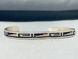 Cyrus Josytewa Vintage Native American Hopi Sterling Silver Bracelet-Nativo Arts