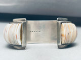 The Best Shell Inlay Vintage Southwest Sterling Silver Bracelet-Nativo Arts