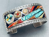 Best Victor Moses Begay Vintage Native American Navajo Turquoise Inlay Sterling Silver Bracelet-Nativo Arts