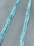 Exquisite Vintage Native American Navajo Turquoise Heishi Sterling Silver Necklace-Nativo Arts