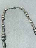 Astounding Vintage Native American Navajo Morenci Turquoise Sterling Silver Naja Necklace-Nativo Arts