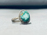 Sublime Vintage Native American Navajo Royston Turquoise Sterling Silver Ring-Nativo Arts