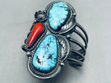 One Of Best Ever Vintage Native American Navajo Blue Diamond Turquoise Sterling Silver Bracelet-Nativo Arts