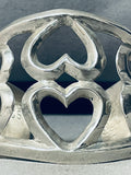 The Most Unique Vintage Native American Navajo Hearts Of Love Sterling Silver Bracelet-Nativo Arts