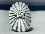 Native American Star Shining Bright Vintage Navaj Sterling Silver Ring-Nativo Arts