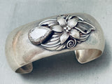 Lorenzo Secatero Stunning Vintage Native American Navajo Swirl Calcite Sterling Silver Bracelet-Nativo Arts