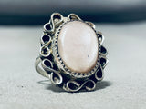Pretty Darn Cute Vintage Native American Navajo Pearl Sterling Silver Ring Old-Nativo Arts