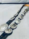 347 Grams Vintage Native American Navajo Hand Wrought Sterling Silver Concho Belt Old-Nativo Arts