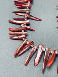 Long Shell Tooth Vintage Native American Navajo Heishi Necklace-Nativo Arts